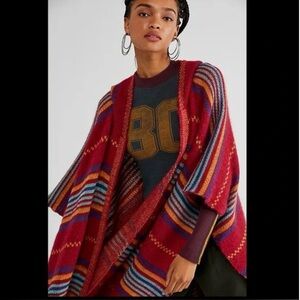 Free People Cold Canyon Hooded Poncho